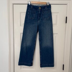Anthropologie Blue Wide Leg Jeans